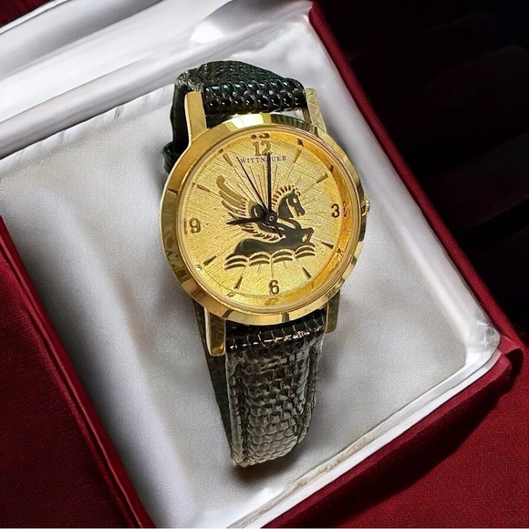 Longines Accessories - Longines-Wittnauer | Gold-Plated Pegasus Dial Quartz Dress Wristwatch